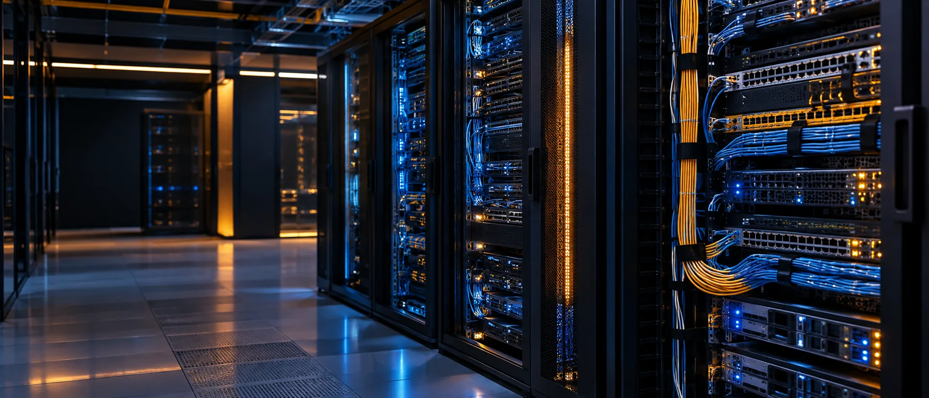 Racks e cabeamento estruturado em ambiente de infraestrutura de rede
